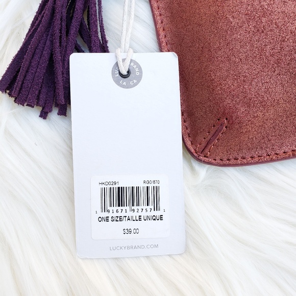 Lucky Brand Beaded Pom Pom Metallic Small Pouch - Picture 7 of 7